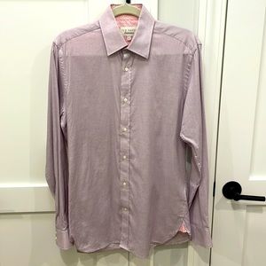 Ted Baker Pink Endurance Dress Shirt Size 15 (34-35)